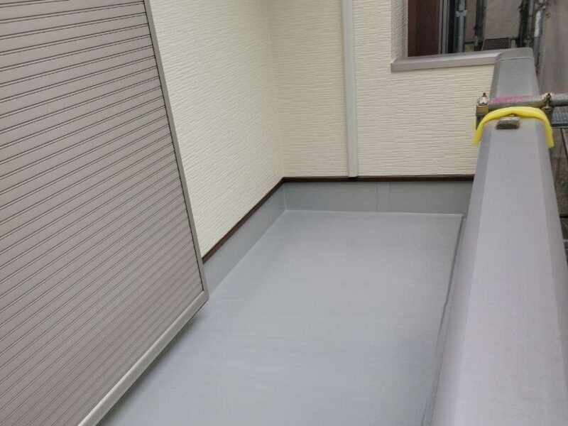 防水工事 【完了】ベランダ防水工事はこれで完了です。