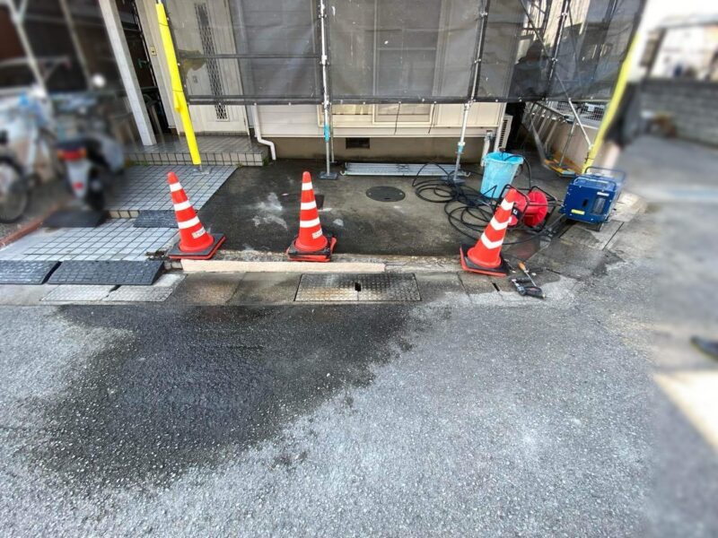 撤去工事 【塀撤去】